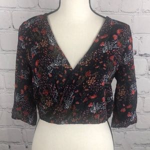 NWOT Nectar & Clothing Floral Crop Top Sz S